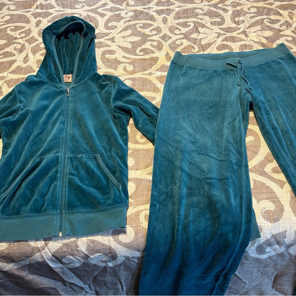 Juicy Couture Teal Velour Tracksuit